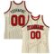 Custom Cream Black Pinstripe Red Authentic Basketball Jersey
