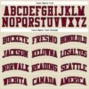 Custom Cream Black Pinstripe Maroon Authentic Basketball Jersey