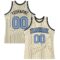 Custom Cream Black Pinstripe Blue Authentic Basketball Jersey