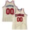 Custom Cream Navy Pinstripe Red Authentic Basketball Jersey