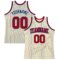 Custom Cream Royal Pinstripe Red Authentic Basketball Jersey