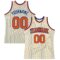 Custom Cream Royal Pinstripe Orange Authentic Basketball Jersey