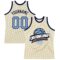Custom Cream Light Blue-Navy Authentic Throwback Basketball Jersey