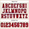 Custom Cream Red-Navy Mesh Authentic Football Jersey