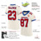 Cream0528-1 Custom Cream Red-Royal Mesh Authentic Football Jersey