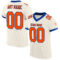 Cream0529 Custom Cream Orange-Royal Mesh Authentic Football Jersey