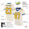 Cream0530-1 Custom Cream Gold-Royal Mesh Authentic Football Jersey