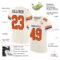 Cream0535-1 Custom Cream Orange-Navy Mesh Authentic Football Jersey