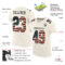 Cream0536-1 Custom Cream Vintage USA Flag-Black Mesh Authentic Football Jersey