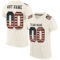 Cream0536 Custom Cream Vintage USA Flag-Black Mesh Authentic Football Jersey