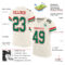 Cream0540-1 Custom Cream Kelly Green-Red Mesh Authentic Football Jersey
