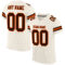 Cream0543 Custom Cream Brown-Orange Mesh Authentic Football Jersey
