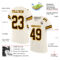 Custom Cream Brown-Gold Mesh Authentic Football Jersey