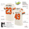 Custom Cream Orange-Black Mesh Authentic Football Jersey