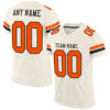 Custom Cream Orange-Black Mesh Authentic Football Jersey