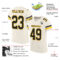 Cream0546-1 Custom Cream Black-Gold Mesh Authentic Football Jersey