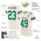 Custom Cream Kelly Green-Navy Mesh Authentic Football Jersey