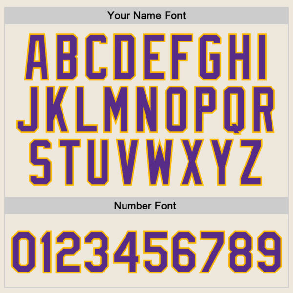 Custom Cream Purple-Gold Authentic Throwback Basketball Jersey