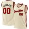 Custom Cream Red-Black Authentic Throwback Basketball Jersey