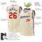 Custom Cream Red-Royal Authentic Throwback Basketball Jersey
