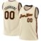 Custom Cream Black Orange-Old Gold Authentic Throwback Basketball Jersey