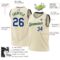 Custom Cream Royal-Green Authentic Throwback Basketball Jersey
