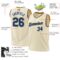 Custom Cream Royal-Gold Authentic Throwback Basketball Jersey