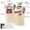 Custom Cream Maroon-Black Authentic Throwback Basketball Jersey