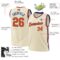 Custom Cream Orange-Royal Authentic Throwback Basketball Jersey