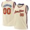 Custom Cream Orange-Royal Authentic Throwback Basketball Jersey