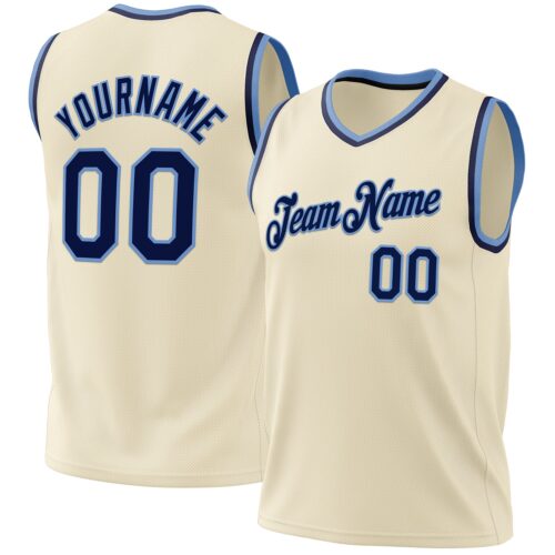 Cream0681 Custom Cream Navy-Light Blue Authentic Throwback Basketball Jersey