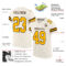 Cream0963-1 Custom Cream Gold-Brown Mesh Authentic Football Jersey