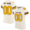 Cream0963 Custom Cream Gold-Brown Mesh Authentic Football Jersey