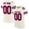 Cream0964 Custom Cream Maroon-Navy Mesh Authentic Football Jersey