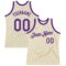 Custom Cream Purple Authentic Throwback Basketball Jersey