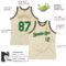 Custom Cream Kelly Green Old Gold-Black Authentic Throwback Basketball Jersey