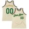 Custom Cream Kelly Green Old Gold-Black Authentic Throwback Basketball Jersey