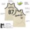 Custom Cream Black Authentic Throwback Basketball Jersey