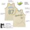Custom Cream Light Blue-Gold Authentic Throwback Basketball Jersey