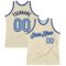 Custom Cream Light Blue-Navy Authentic Throwback Basketball Jersey