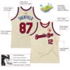 Custom Cream Red-Royal Authentic Throwback Basketball Jersey