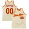 Custom Cream Red-Gold Authentic Throwback Basketball Jersey