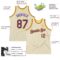 Custom Cream Purple-Gold Authentic Throwback Basketball Jersey