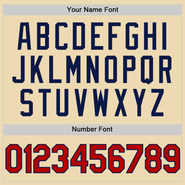 Custom Cream Red Navy-White Authentic Throwback Basketball Jersey