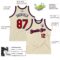 Custom Cream Red-Navy Authentic Throwback Basketball Jersey