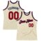 Custom Cream Red-Navy Authentic Throwback Basketball Jersey