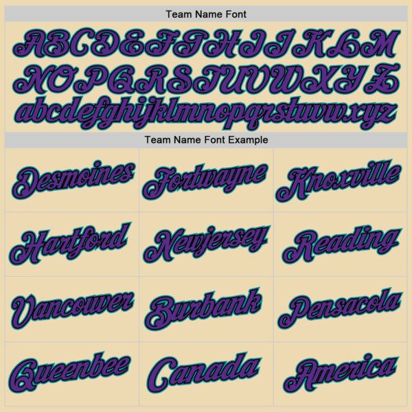 Custom Cream Purple Black-Teal Authentic Throwback Basketball Jersey