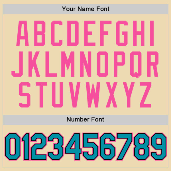 Custom Cream Teal Black-Pink Authentic Throwback Basketball Jersey