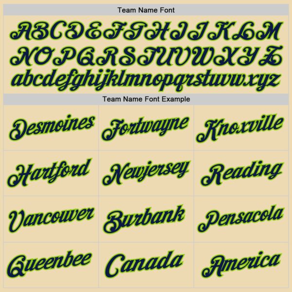 Custom Cream Navy-Neon Green Authentic Throwback Basketball Jersey