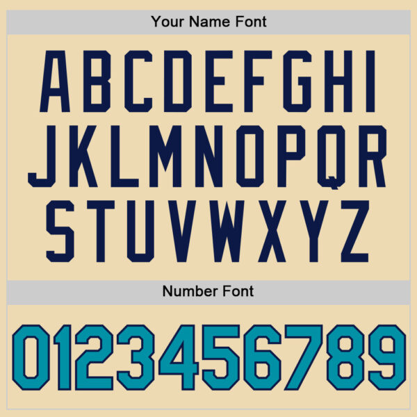 Custom Cream Teal-Navy Authentic Throwback Basketball Jersey